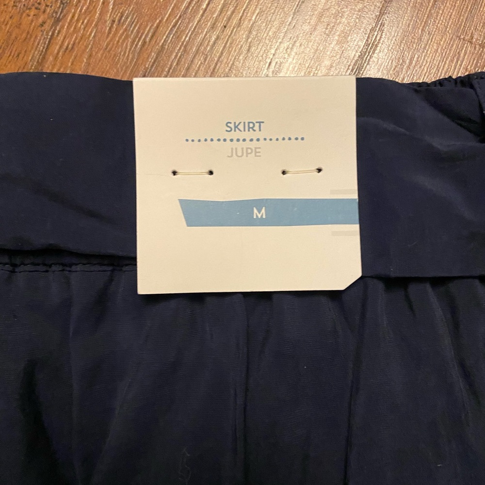 NWT old navy navy blue skirt modal blend tie waist pockets short medium - Picture 7 of 8